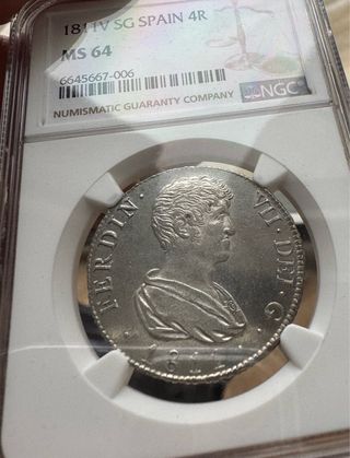 1811V SG España 4 Reales NGC MS 64