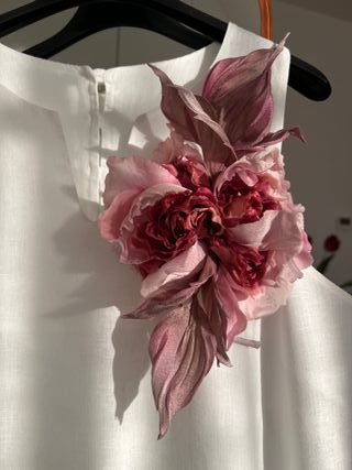Spilla fiore in seta