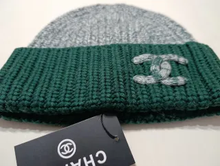 Gorro Chanel Gris y Verde