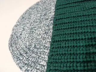 Gorro Chanel Gris y Verde