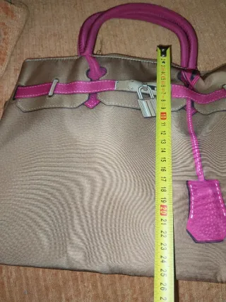 Borsa Beige e Rosa Nuova