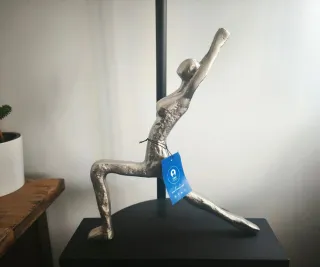 Figuras Yoga Plateado Negro DKD Home Decor