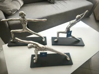 Figuras Yoga Plateado Negro DKD Home Decor