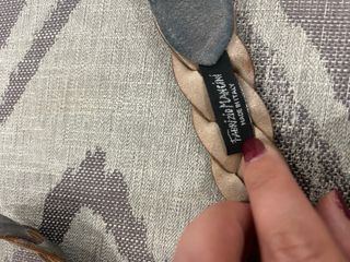 Cintura intrecciata uomo grigia