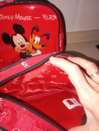 Mochila y Bolso Mickey y Pluto Infantil