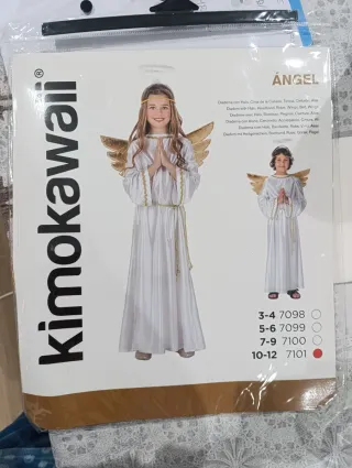 Disfraz de Ángel Kimokawaii Talla 10-12