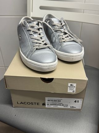 Zapatillas Lacoste Gris Plata Talla 41