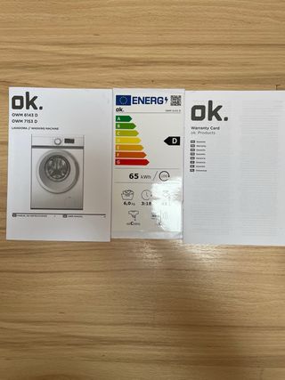 Lavadora OK. 4 meses de uso