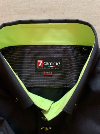 Camisa 7 Camicie Negra y Verde