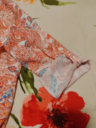 Blusa Woman tL paisley naranja. Como Nueva.