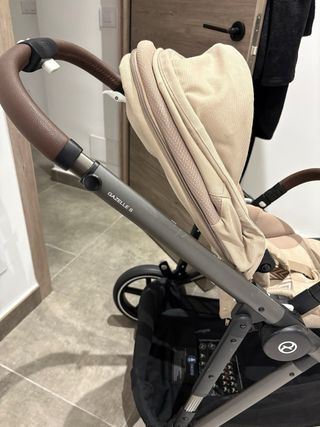Carrito doble Gazelle S beige + adaptadores