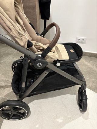 Carrito doble Gazelle S beige + adaptadores