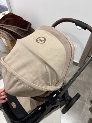 Carrito doble Gazelle S beige + adaptadores