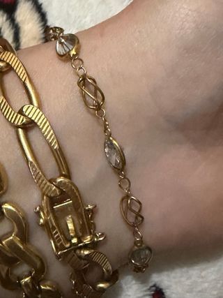 Pulsera oro 18k con circonitas