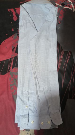 Camisa Shenior Collection Azul y Blanca Talla L