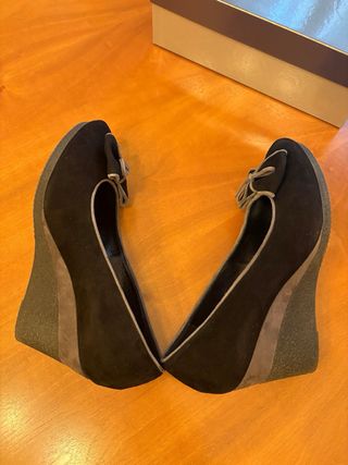 Donna Soft Scarpe con Zeppa N.40