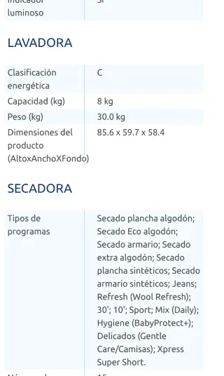 Secadora Beko 8kg DV8120N