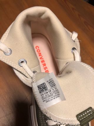 Converse plataforma verde militar talla 40.5