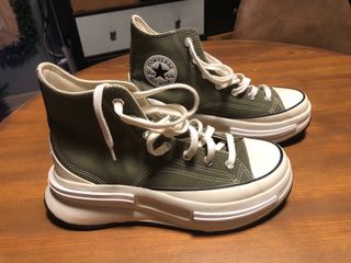 Converse plataforma verde militar talla 40.5