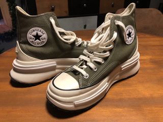 Converse plataforma verde militar talla 40.5