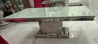 Mesa de centro de lujo cristal y metal