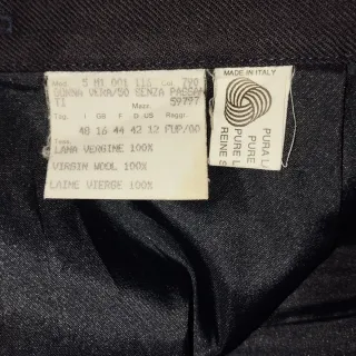 Gonna tubino pura lana blu