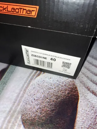 Zapatos de seguridad Black Leather talla 40