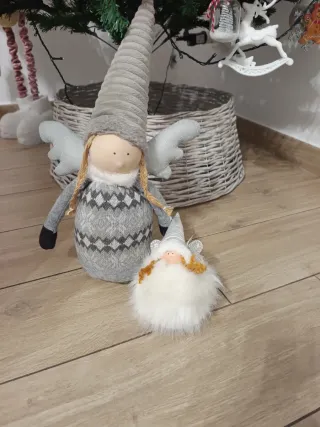 Gnomi Natalizi in Tessuto e Vimini