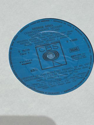 Vinilos Mozart - George Szell / Cleveland Orch