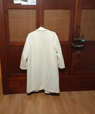 Abrigo Mango Lana Beige Talla M