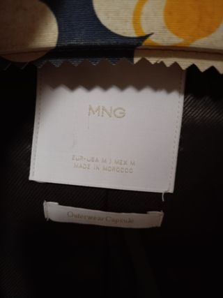 Abrigo Mango Lana Beige Talla M