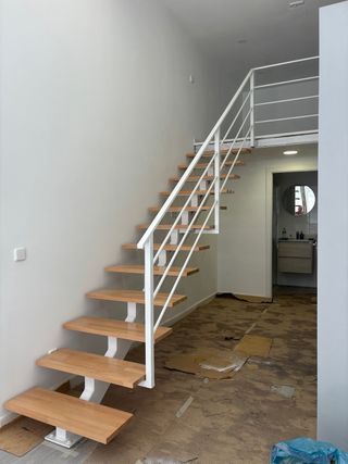 Escalera de hierro cuerpo central