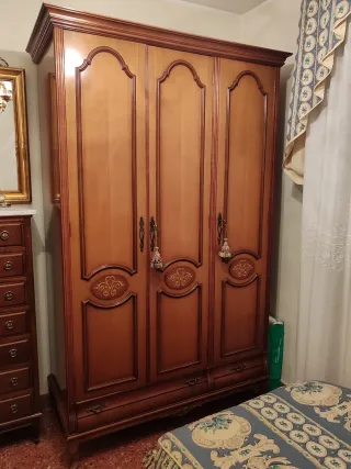 Mueble tocador madera maciza con espejo