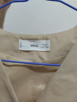 Chaleco Sastre Beige Mango Talla M