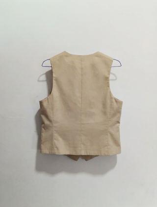 Chaleco Sastre Beige Mango Talla M