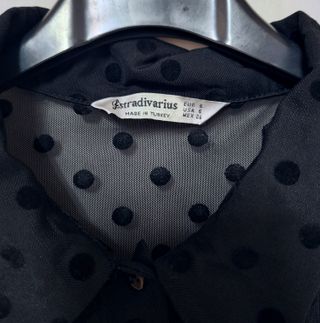 Camicia Stradivarius nera velata taglia S