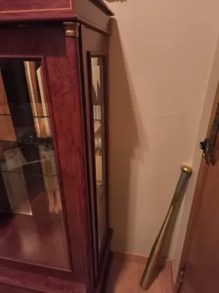 Vitrina de madera y cristal