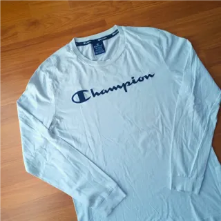 Camiseta Champion Manga Larga Blanca Vintage M