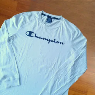 Camiseta Champion Manga Larga Blanca Vintage M