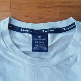 Camiseta Champion Manga Larga Blanca Vintage M