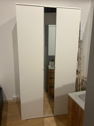Armario ropero blanco y espejo ( 2 puertas) NUEVO