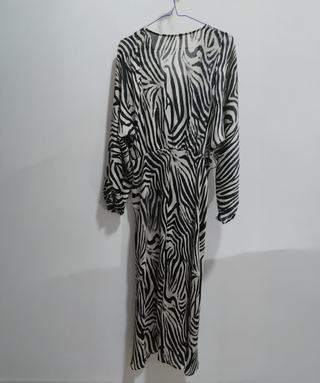 Vestido Largo Estampado Zebra Mango - MANGO