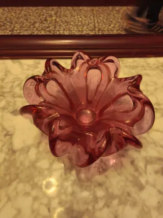 Centro de Mesa Cristal Arte Sopla Vintage