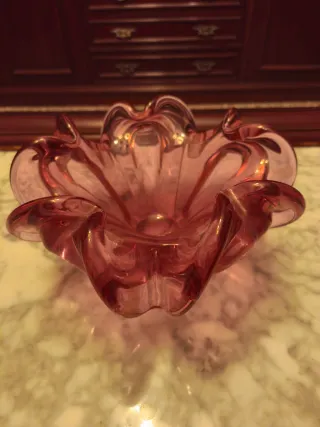 Centro de Mesa Cristal Arte Sopla Vintage