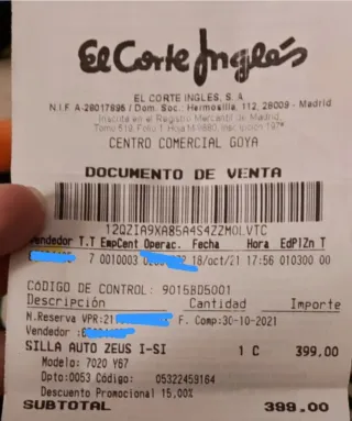 Silla Coche Bebé Bee Cool Zeux Gris