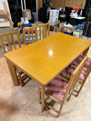 Mesa Comedor y 6 Sillas Madera