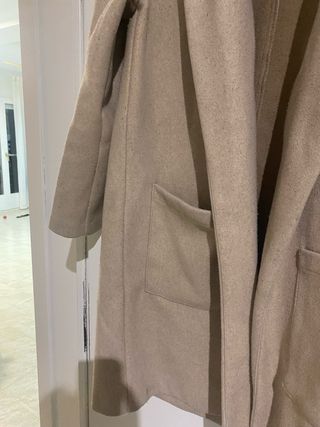 Chaqueta de paño mujer beige