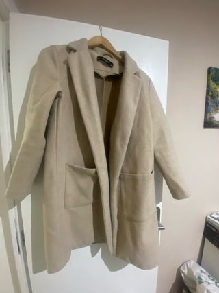 Chaqueta de paño mujer beige