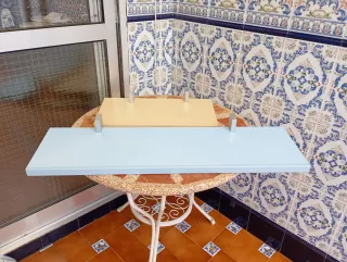 Cama nido con 4 cajones y estantes 2 color celeste