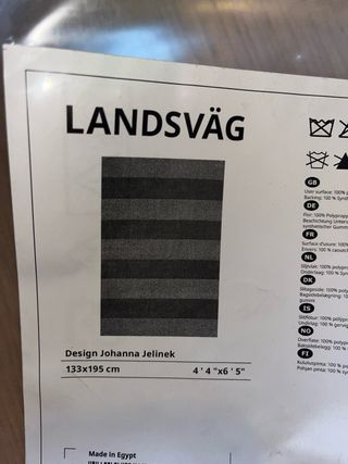 Tappeto Ikea grigio Landsväg
